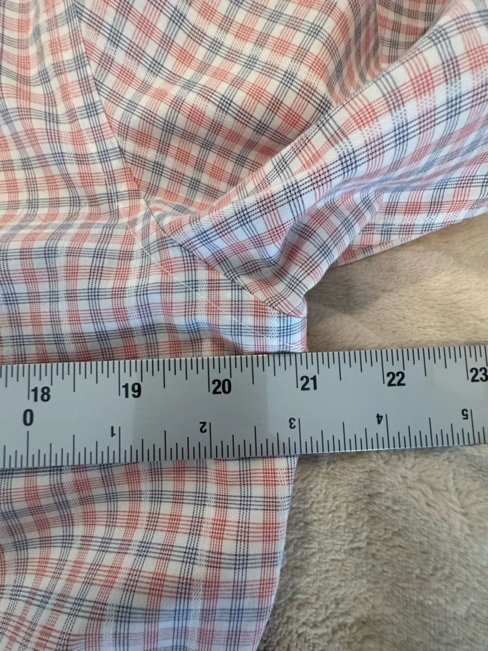 Banana Republic Dress Shirt Grant Fit Non Iron Mens Large Pink Blue Check